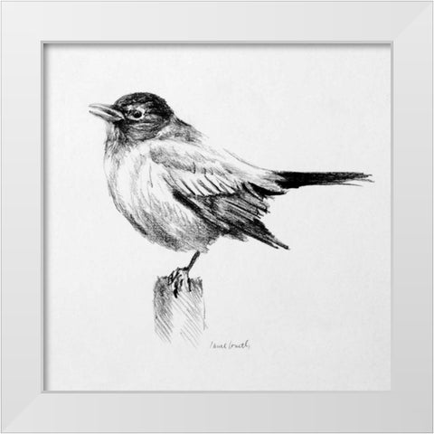 Bird Drawing III White Modern Wood Framed Art Print by Loreth, Lanie