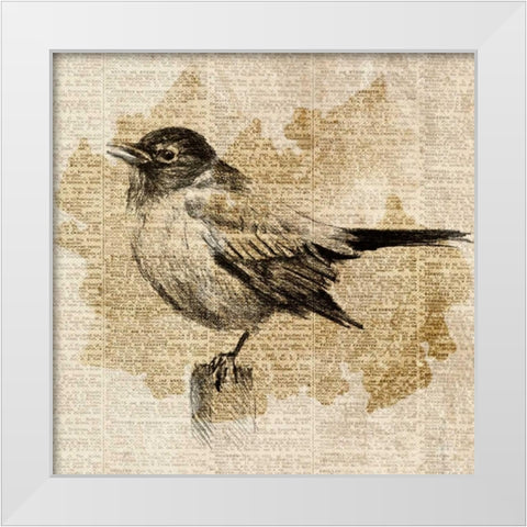 Bird Study II White Modern Wood Framed Art Print by Loreth, Lanie