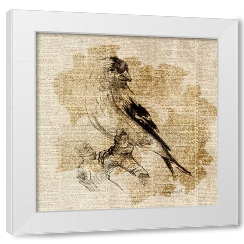 Bird Study III White Modern Wood Framed Art Print by Loreth, Lanie