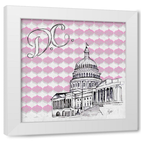 Textile D.C. White Modern Wood Framed Art Print by Ritter, Gina