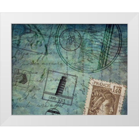 Travel Collage IV White Modern Wood Framed Art Print by Ritter, Gina