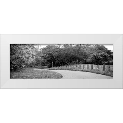 Country Road White Modern Wood Framed Art Print by Poynter, Kelly