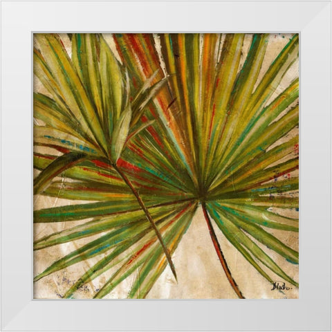 New Palmera Take Two I White Modern Wood Framed Art Print by Pinto, Patricia