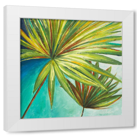 New Palmera II White Modern Wood Framed Art Print by Pinto, Patricia