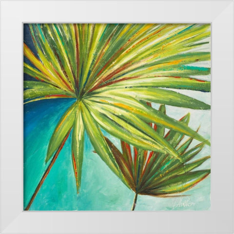 New Palmera II White Modern Wood Framed Art Print by Pinto, Patricia