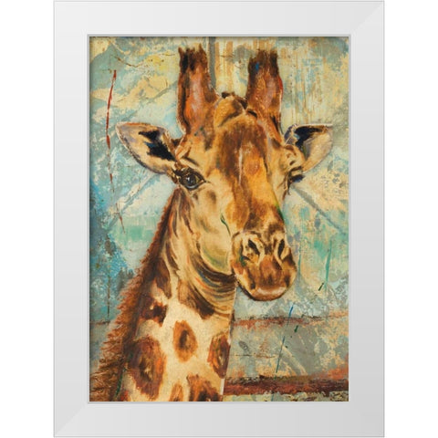 New Safari Rectangle I White Modern Wood Framed Art Print by Pinto, Patricia