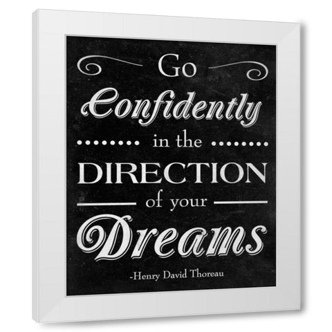 Direction of your Dreams White Modern Wood Framed Art Print by SD Graphics Studio