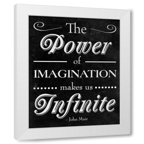 Power of Imagination White Modern Wood Framed Art Print by SD Graphics Studio