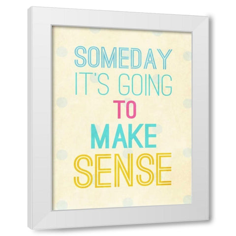 Sense White Modern Wood Framed Art Print by SD Graphics Studio