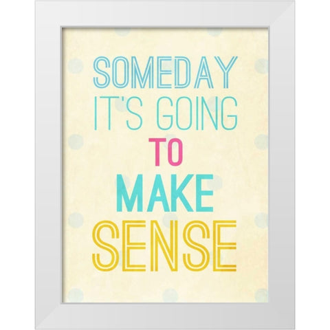 Sense White Modern Wood Framed Art Print by SD Graphics Studio