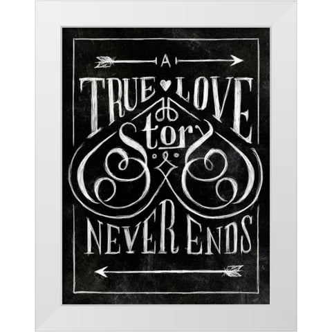 True Love White Modern Wood Framed Art Print by SD Graphics Studio