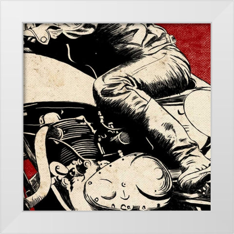 Cycle Body White Modern Wood Framed Art Print by SD Graphics Studio