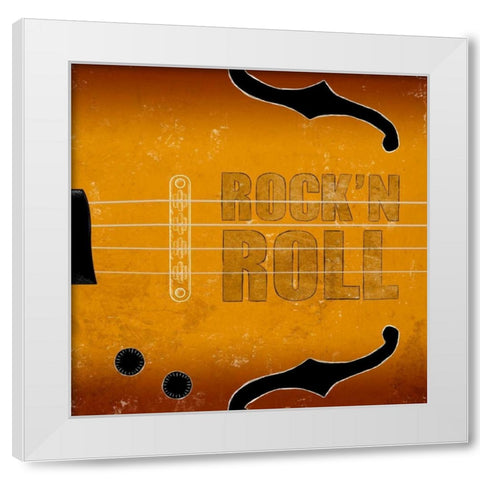 Bass White Modern Wood Framed Art Print by SD Graphics Studio