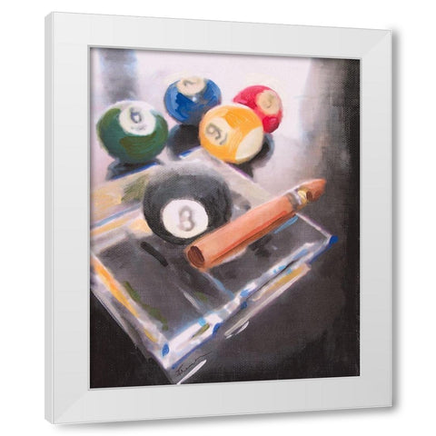 Game Night II White Modern Wood Framed Art Print by French-Roussia, Heather A.