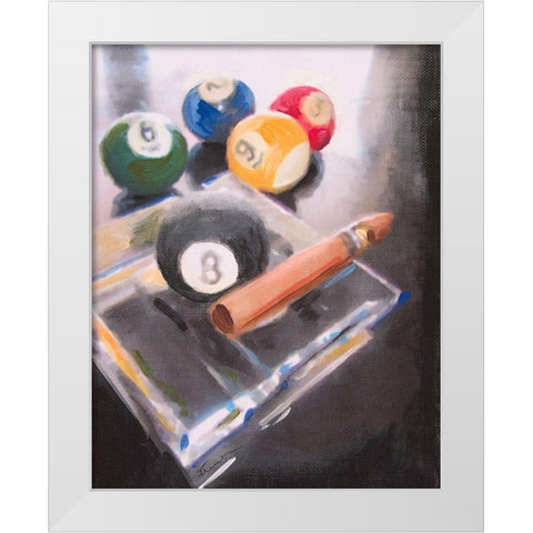 Game Night II White Modern Wood Framed Art Print by French-Roussia, Heather A.