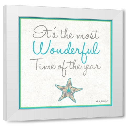 Most Wonderful Time White Modern Wood Framed Art Print by Biscardi, Nicholas