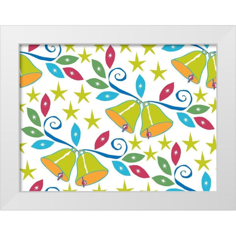Holiday Times Pattern III White Modern Wood Framed Art Print by Biscardi, Nicholas