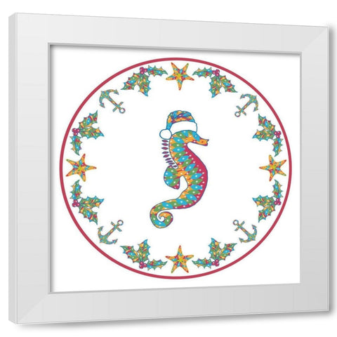 A Coastal Christmas III White Modern Wood Framed Art Print by Biscardi, Nicholas