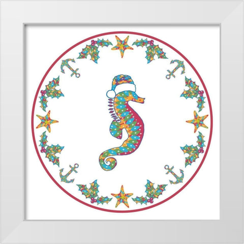 A Coastal Christmas III White Modern Wood Framed Art Print by Biscardi, Nicholas