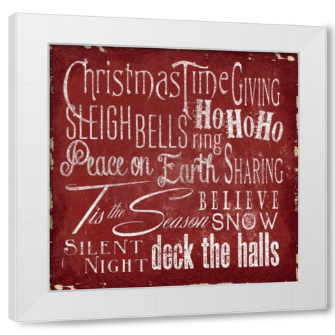 Holiday Type II White Modern Wood Framed Art Print by Medley, Elizabeth