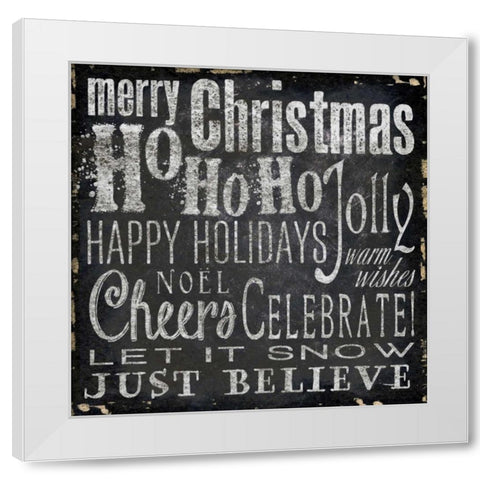 Holiday Type III White Modern Wood Framed Art Print by Medley, Elizabeth