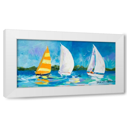 The Regatta II White Modern Wood Framed Art Print by Slivka, Jane