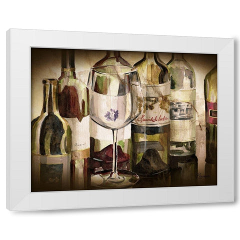 BandG Bottles White Modern Wood Framed Art Print by French-Roussia, Heather A.