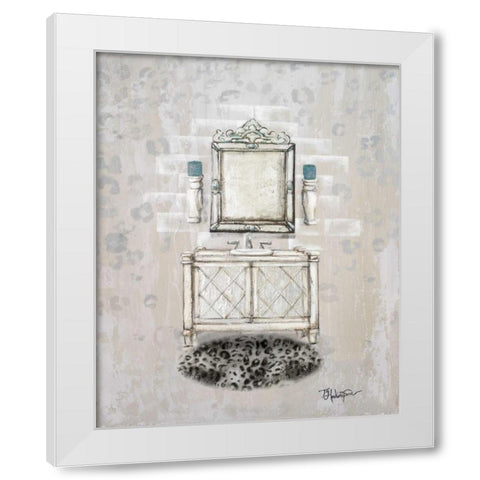 Antique Mirrored Bath I White Modern Wood Framed Art Print by Hakimipour, Tiffany