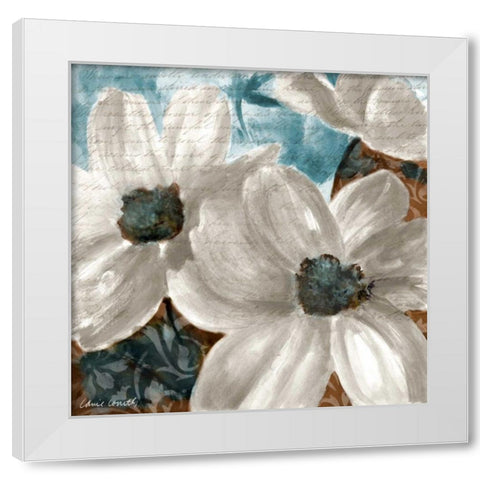 Walk With Beauty Blue I White Modern Wood Framed Art Print by Loreth, Lanie