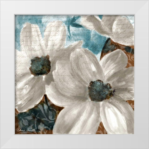 Walk With Beauty Blue I White Modern Wood Framed Art Print by Loreth, Lanie