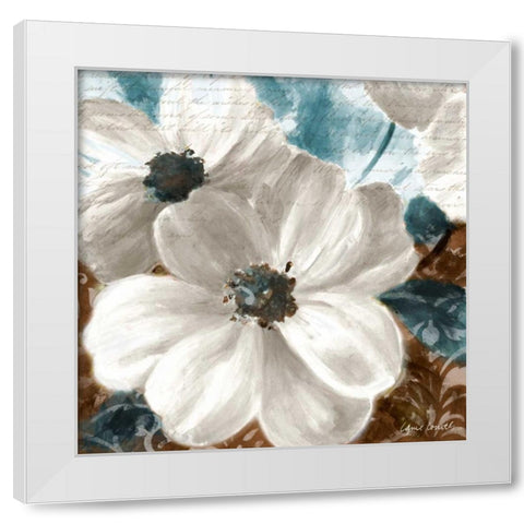 Walk With Beauty Blue II White Modern Wood Framed Art Print by Loreth, Lanie