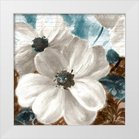 Walk With Beauty Blue II White Modern Wood Framed Art Print by Loreth, Lanie
