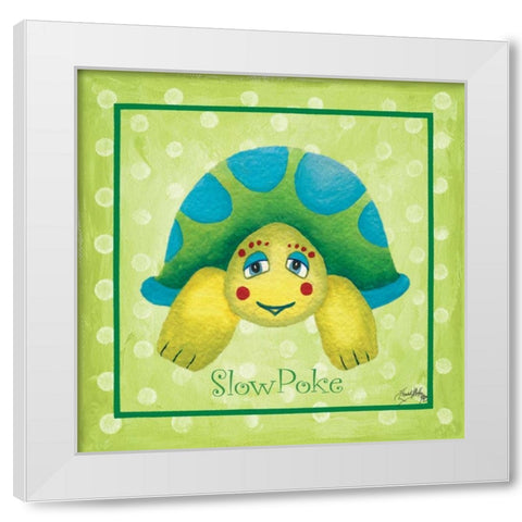 Turtle Border White Modern Wood Framed Art Print by Medley, Elizabeth