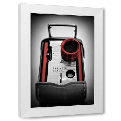 Red Camera White Modern Wood Framed Art Print by Peck, Gail