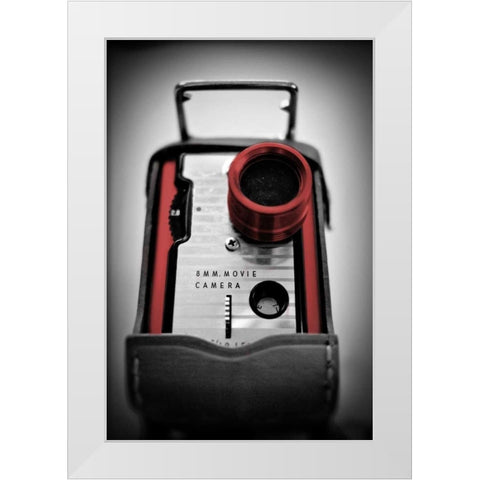 Red Camera White Modern Wood Framed Art Print by Peck, Gail