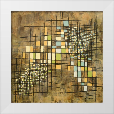 Fractal I White Modern Wood Framed Art Print by Marcon, Michael