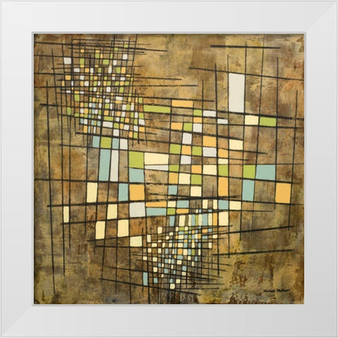 Fractal II White Modern Wood Framed Art Print by Marcon, Michael