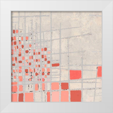 Coral Fractal II White Modern Wood Framed Art Print by Marcon, Michael
