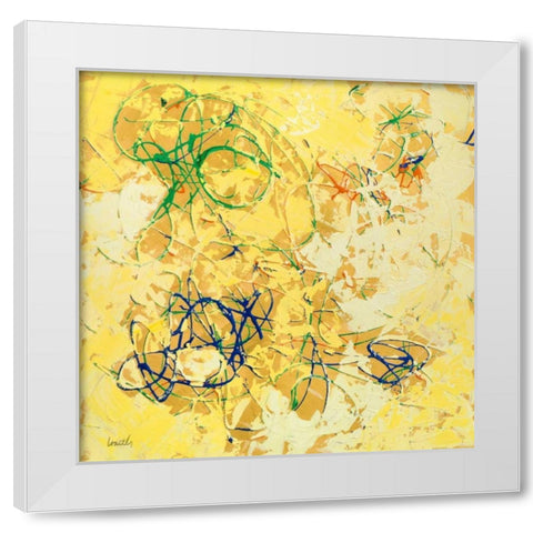 Space in Motion II White Modern Wood Framed Art Print by Loreth, Lanie