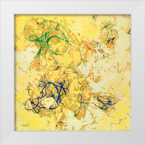 Space in Motion II White Modern Wood Framed Art Print by Loreth, Lanie