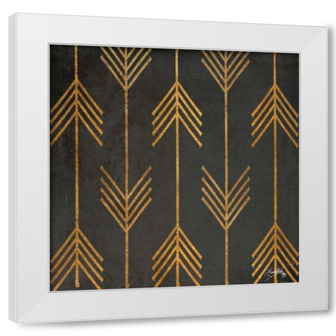 Gold Arrow Modele I White Modern Wood Framed Art Print by Medley, Elizabeth