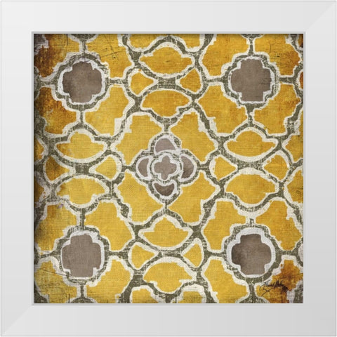 Yellow and Gray Modele I White Modern Wood Framed Art Print by Medley, Elizabeth