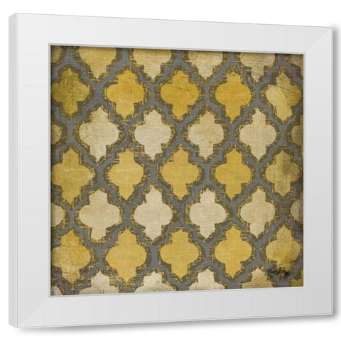 Mustard Modele I White Modern Wood Framed Art Print by Medley, Elizabeth