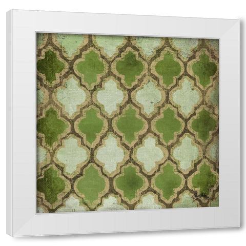 Green Modele III White Modern Wood Framed Art Print by Medley, Elizabeth