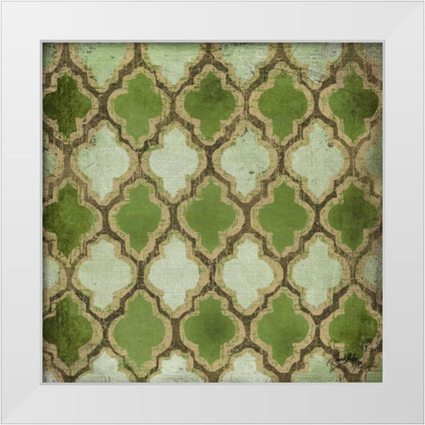 Green Modele III White Modern Wood Framed Art Print by Medley, Elizabeth