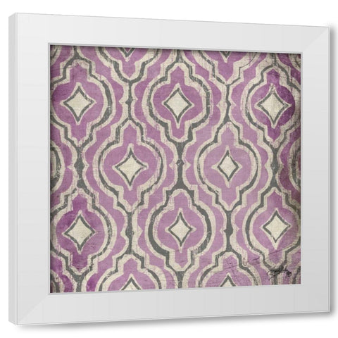 Purple Modele II White Modern Wood Framed Art Print by Medley, Elizabeth