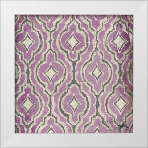 Purple Modele II White Modern Wood Framed Art Print by Medley, Elizabeth