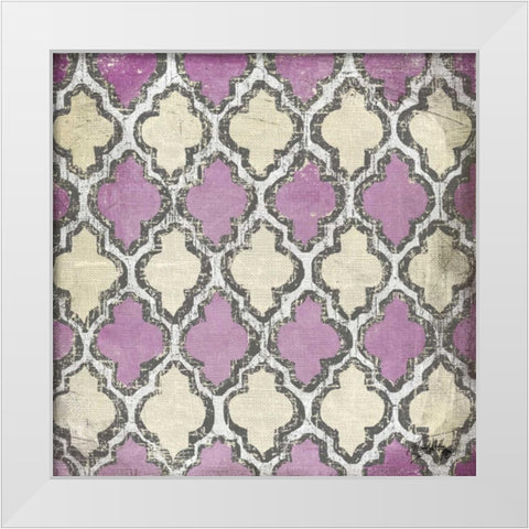 Purple Modele IV White Modern Wood Framed Art Print by Medley, Elizabeth