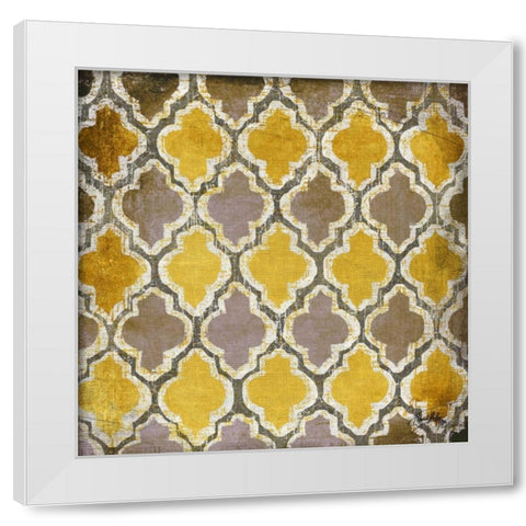 Yellow and Gray Modele II White Modern Wood Framed Art Print by Medley, Elizabeth