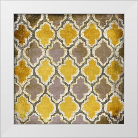 Yellow and Gray Modele II White Modern Wood Framed Art Print by Medley, Elizabeth